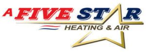 A logo of five star heating and air