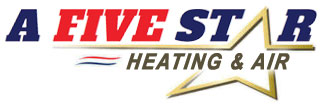 A logo of five star heating and air